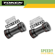 TOKEN Bottom Bracket T47 Asymmetric Premium Bearings Threaded BB47A24 / BB47A29