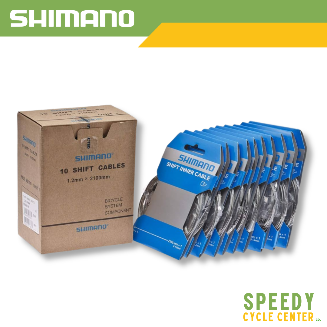 SHIMANO Shift Inner Cable 1.2x2100mm for Road/MTB (1 Box/10pcs)