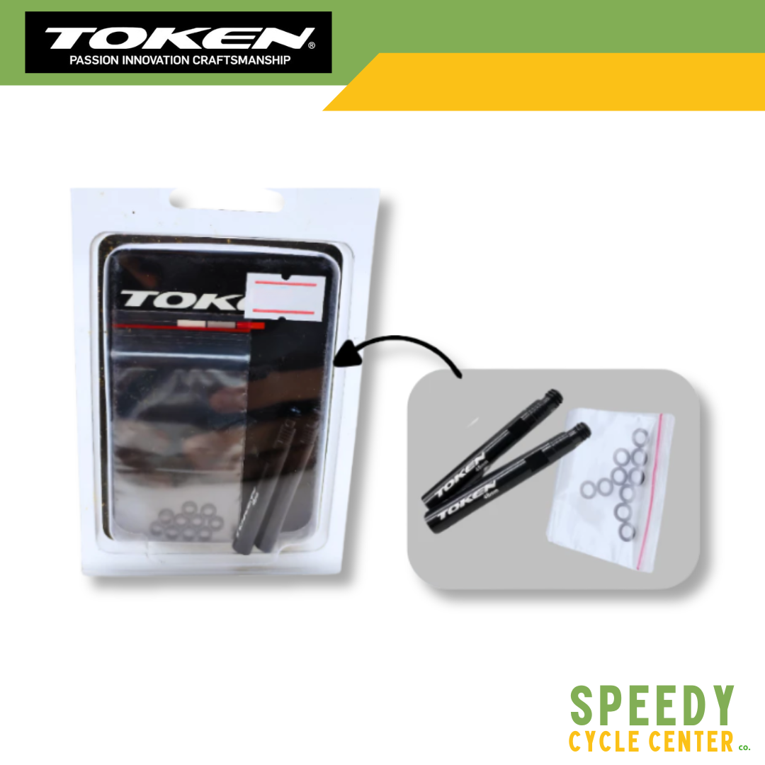 TOKEN Aluminum Valve Lengthener BLACK (TK3312) 48mm /2pcs