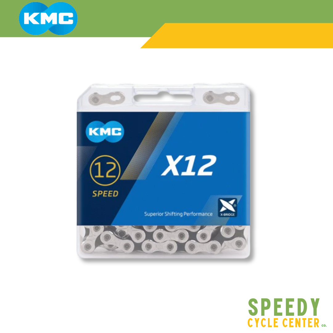 KMC Chain X12 12 Speed 126L w/ Missing Link Silver/Black