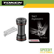 TOKEN Bottom Bracket T47 Asymmetric Premium Bearings Threaded BB47A24 / BB47A29