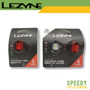 LEZYNE Bicycle Lights FEMTO USB DRIVE / FEMTO USB DRIVE PAIR Rechargeable IPX7