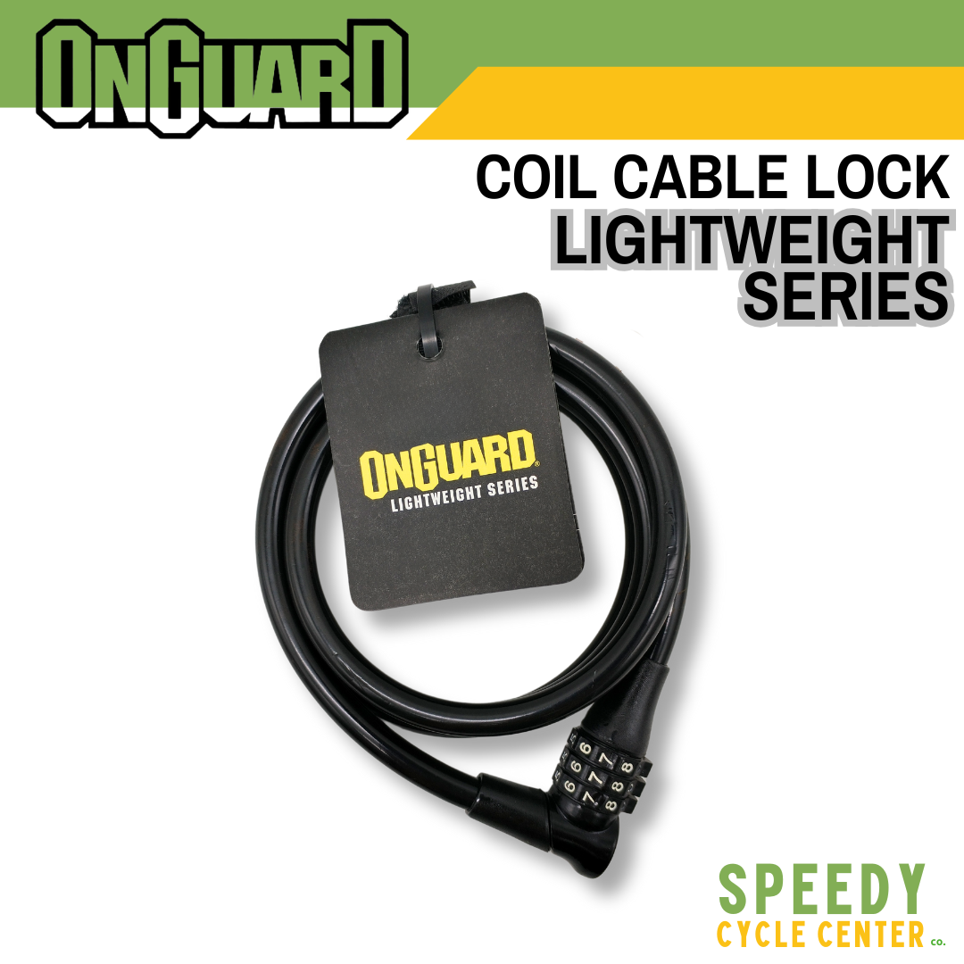 ONGUARD COIL CABLE LOCK 8193 LIGHTWEIGHT SERIES COMBINATION LOCK (BLACK)