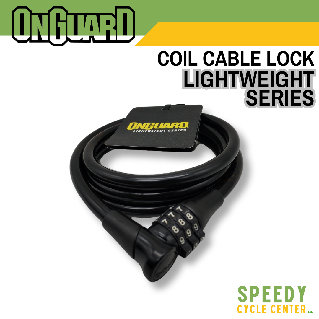 ONGUARD COIL CABLE LOCK 8193 LIGHTWEIGHT SERIES COMBINATION LOCK (BLACK)
