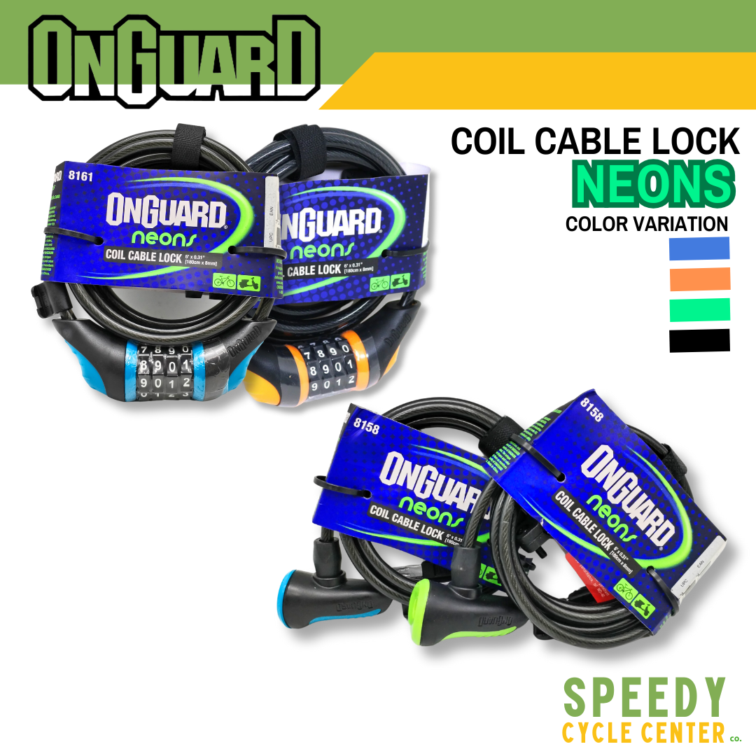 ONGUARD COIL CABLE LOCK NEONS 8161 COMBINATION TYPE / NEONS 8158 KEY TYPE