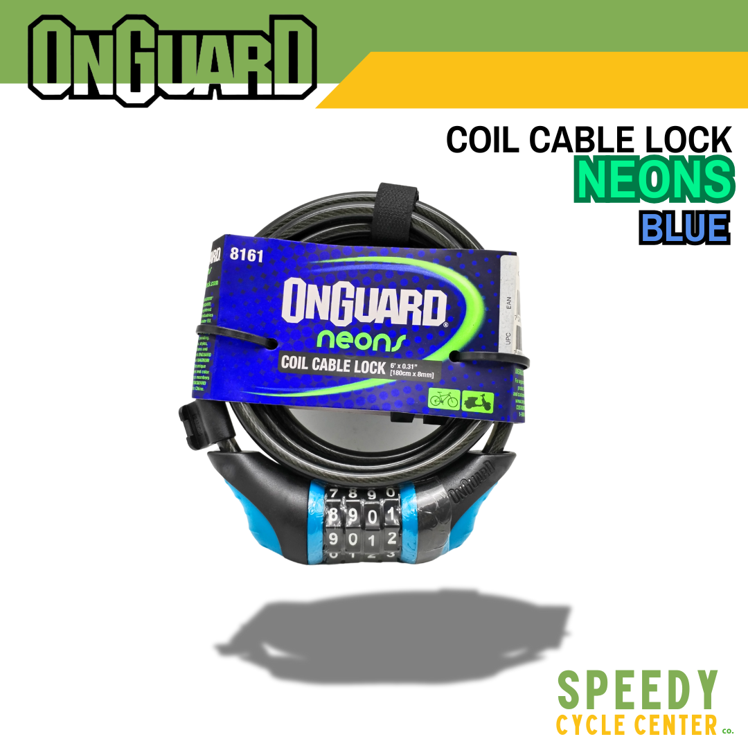 ONGUARD COIL CABLE LOCK NEONS 8161 COMBINATION TYPE / NEONS 8158 KEY TYPE