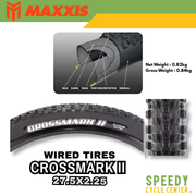 MAXXIS CROSSMARK II 26x1.95/2.10/2.25 / 27.5x2.25 / 29x2.25 Wired Tire MTB (1PC)