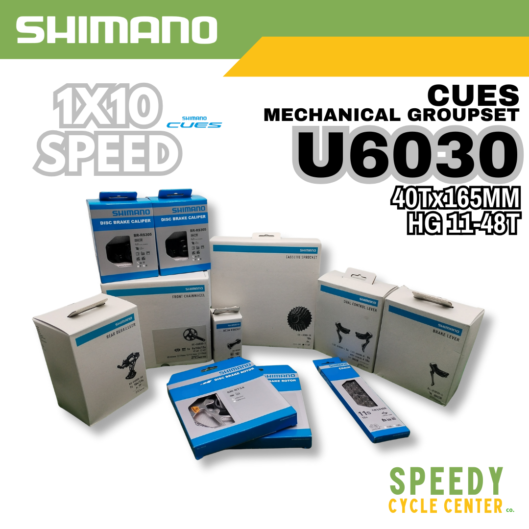 SHIMANO CUES U6030 Groupset Gravel/Road 1x10-Speed 40Tx165mm HG 11-48T