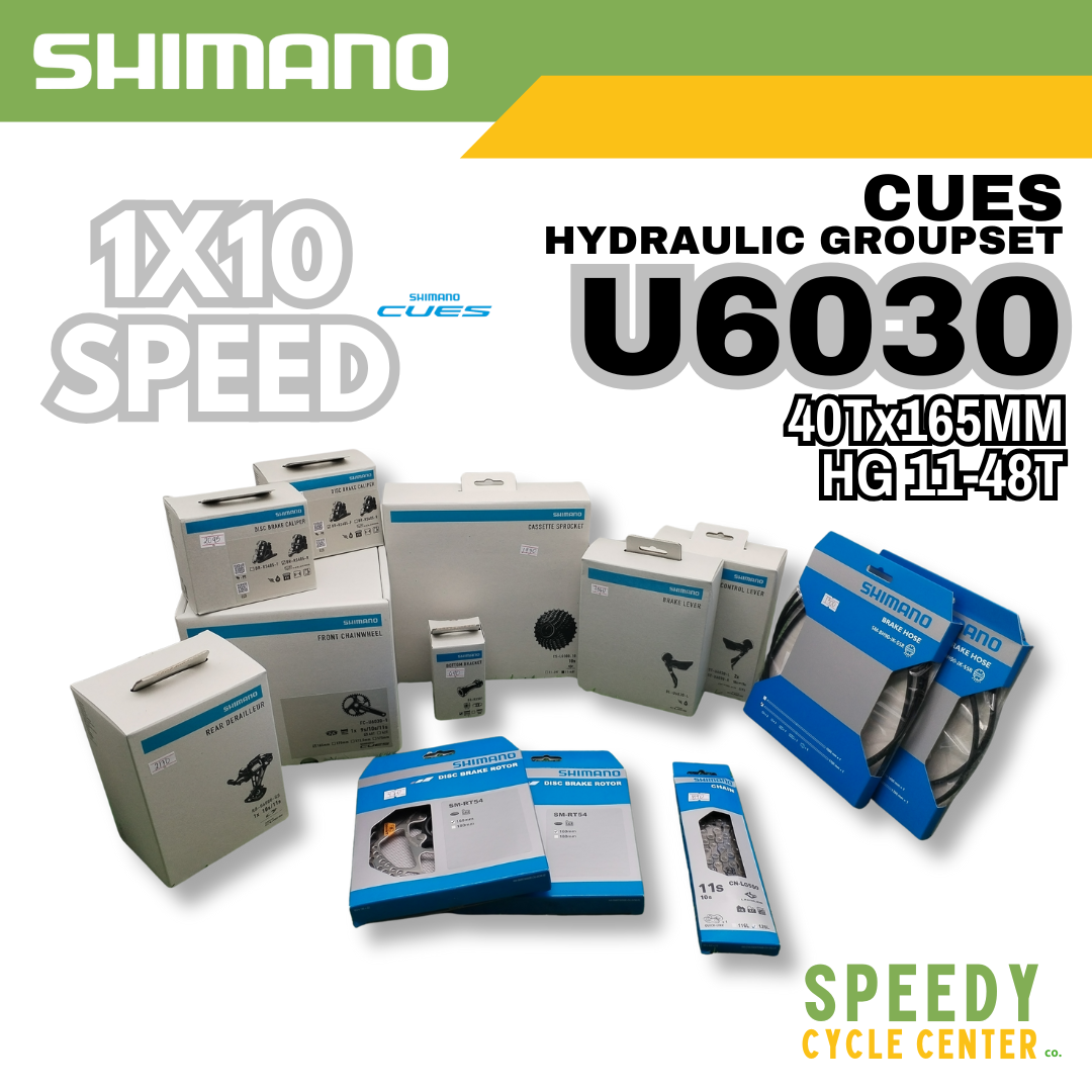 SHIMANO CUES U6030 Hydraulic Groupset Gravel 1x10-Spd 40Tx165mm HG 11-48T