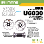 SHIMANO CUES U6030 Hydraulic Groupset Gravel 2x10-Spd 46-32Tx165mm 11-39T