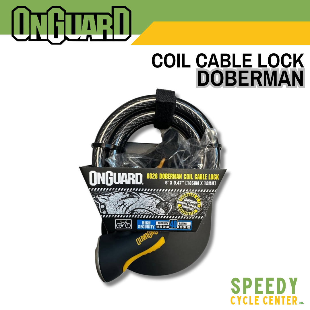 ONGUARD Coil Cable Lock 8028 DOBERMAN Key Lock Type 185cmx12mm