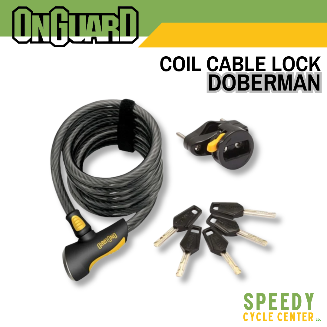 ONGUARD Coil Cable Lock 8028 DOBERMAN Key Lock Type 185cmx12mm