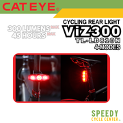 CATEYE Cycling Rear Light ViZ300 TL-LD810N Rechargeable USB-C 300 Lumens IPX4