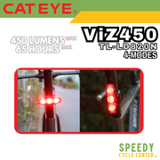 CATEYE Cycling Rear Light ViZ450 TL-LD820N Rechargeable USB-C 450 Lumens IPX4