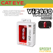 CATEYE Cycling Rear Light ViZ450 TL-LD820N Rechargeable USB-C 450 Lumens IPX4