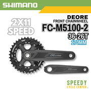 SHIMANO DEORE FRONT CHAINWHEEL FC-M5100-2 2x11-Speed 170MM 36-26T w/o BB