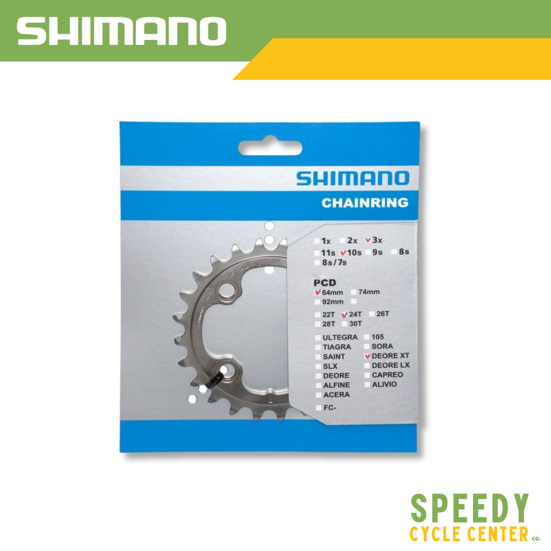 SHIMANO DEORE XT FC-M780 24T Chainring 3x10 Speed 64mm PCD