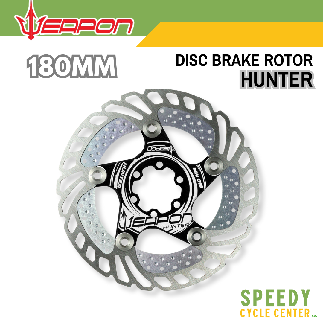 WEAPON Disc Brake Rotor IceTech Floating 7075 Aluminum 180mm Black