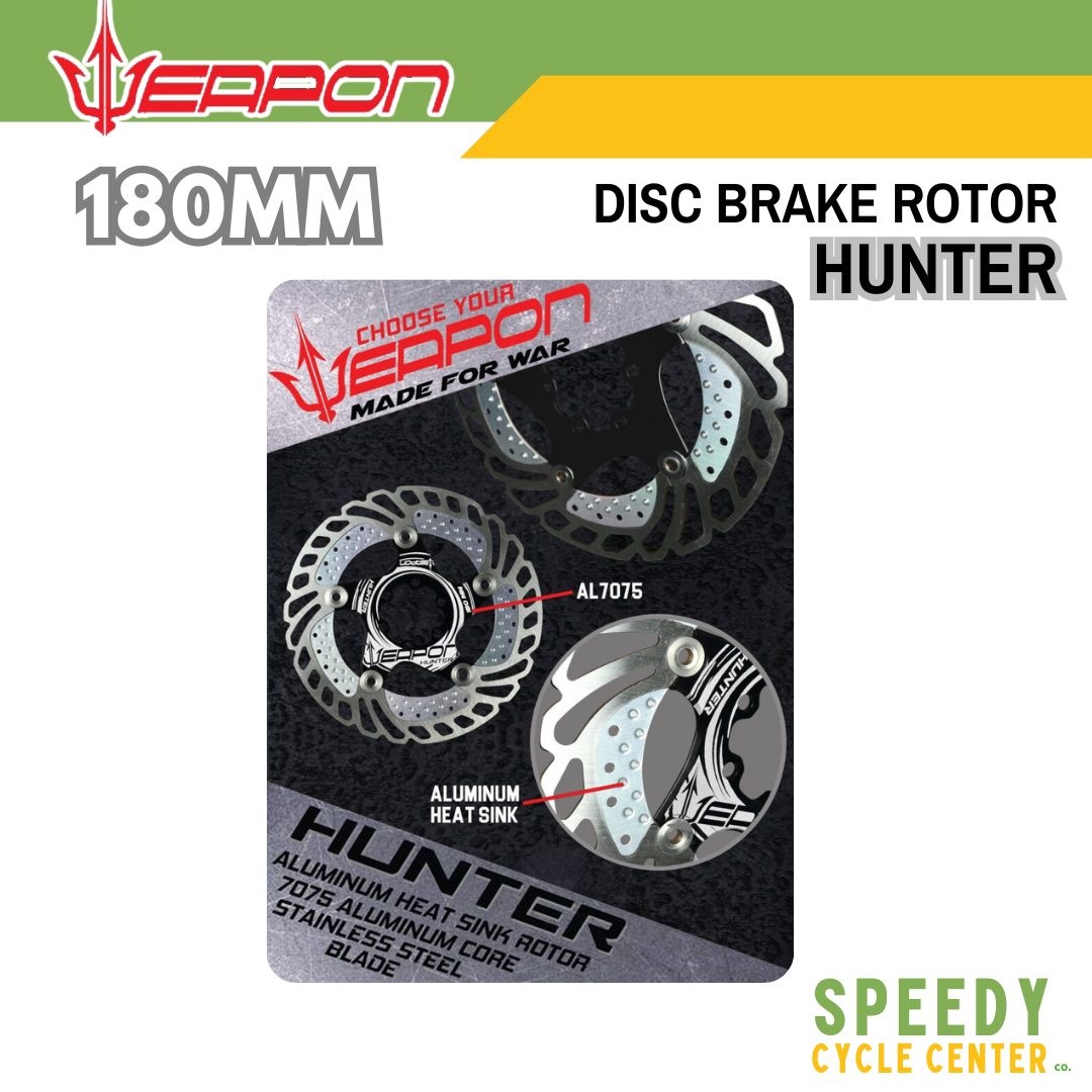 WEAPON Disc Brake Rotor IceTech Floating 7075 Aluminum 180mm Black