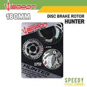 WEAPON Disc Brake Rotor IceTech Floating 7075 Aluminum 180mm Black