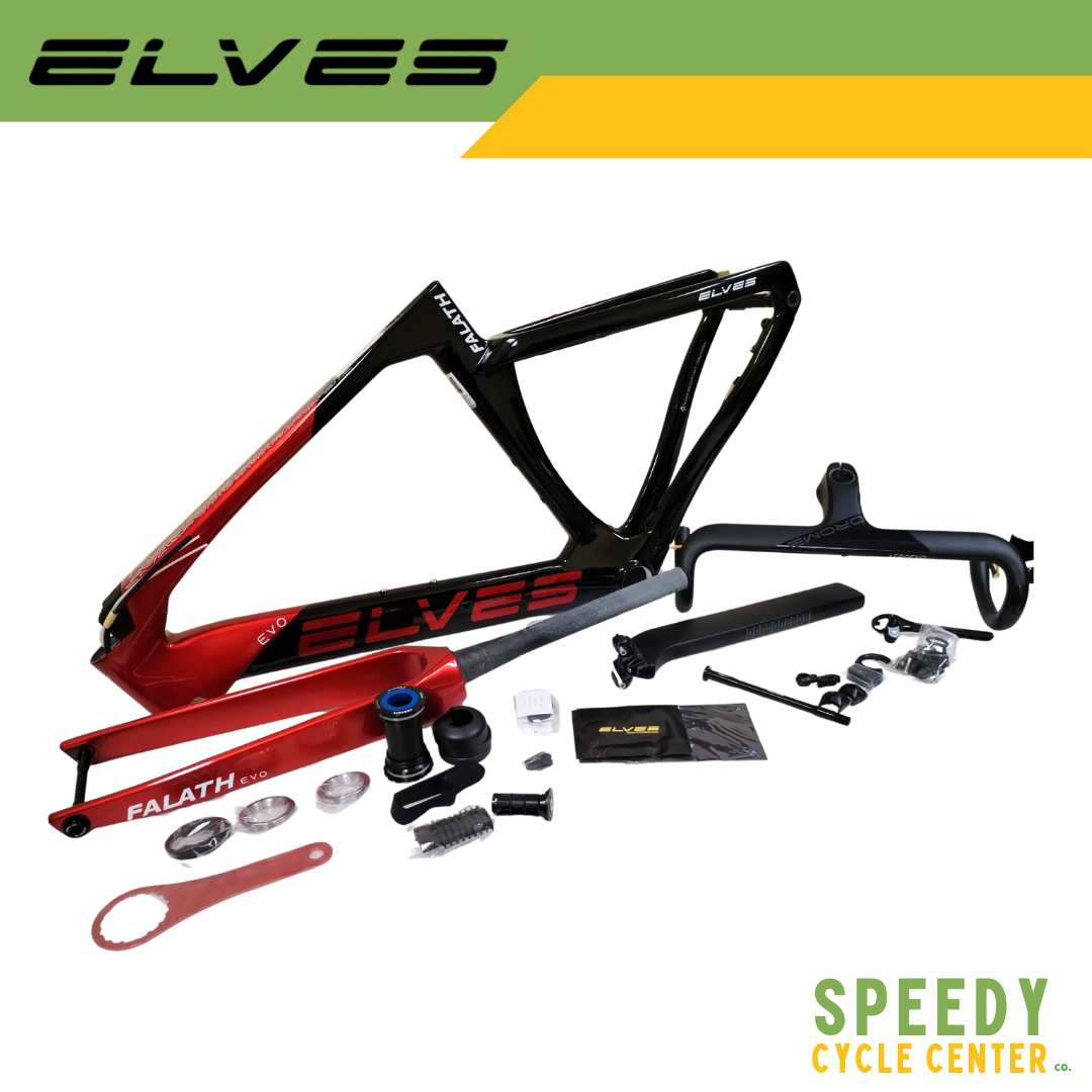 ELVES FALATH EVO Disc Road Bike Frame Set Full Carbon Size 46 w/ OROME Drop Bar