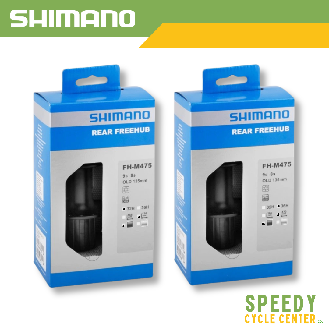 SHIMANO FH-M475 MTB Rear Freehub 32H / 36H 8-10Spd w/ QR Skewer 170mm