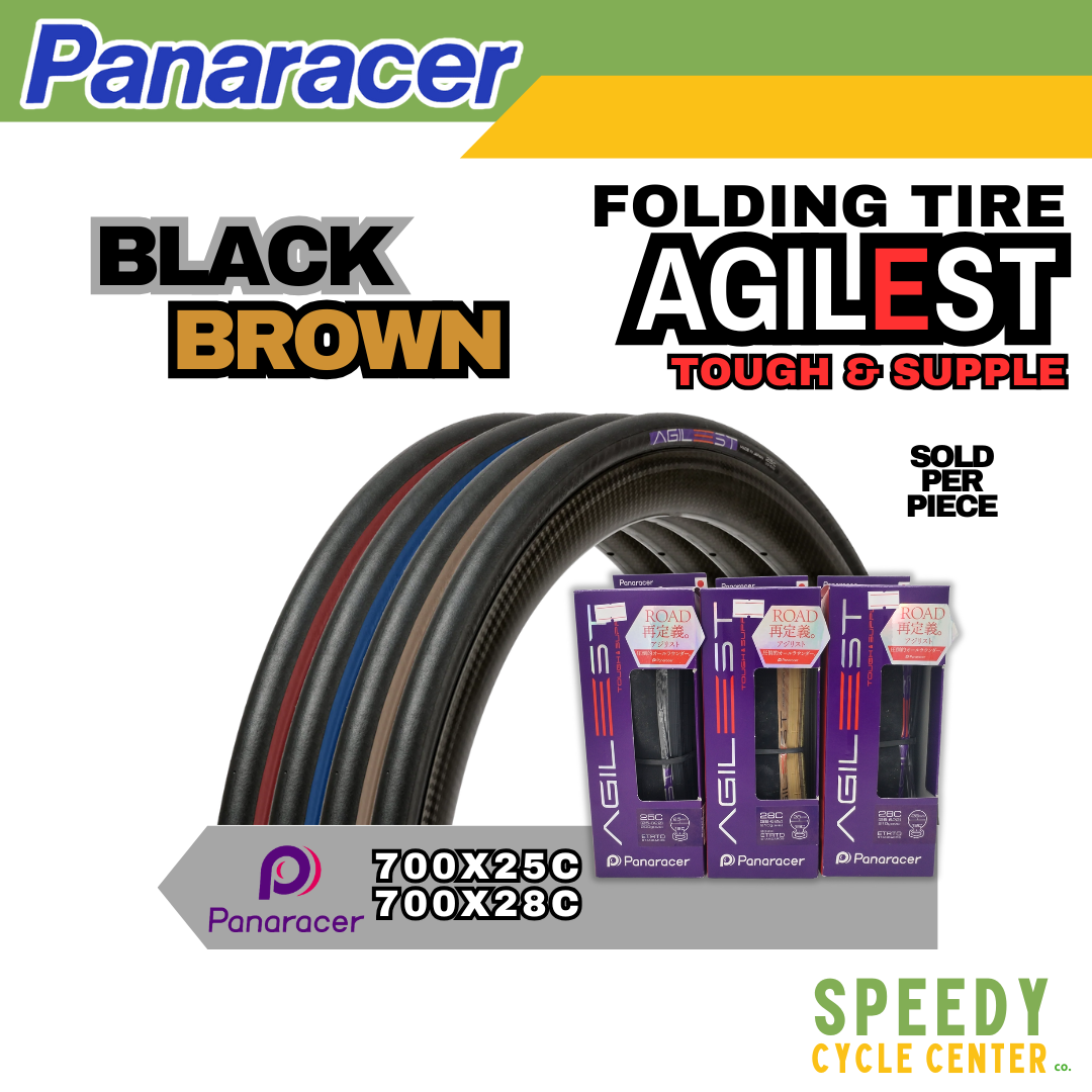 PANARACER Folding Road Tire AGILEST TOUGH and SUPPLE 700x25C / 700x28C Black/Tan