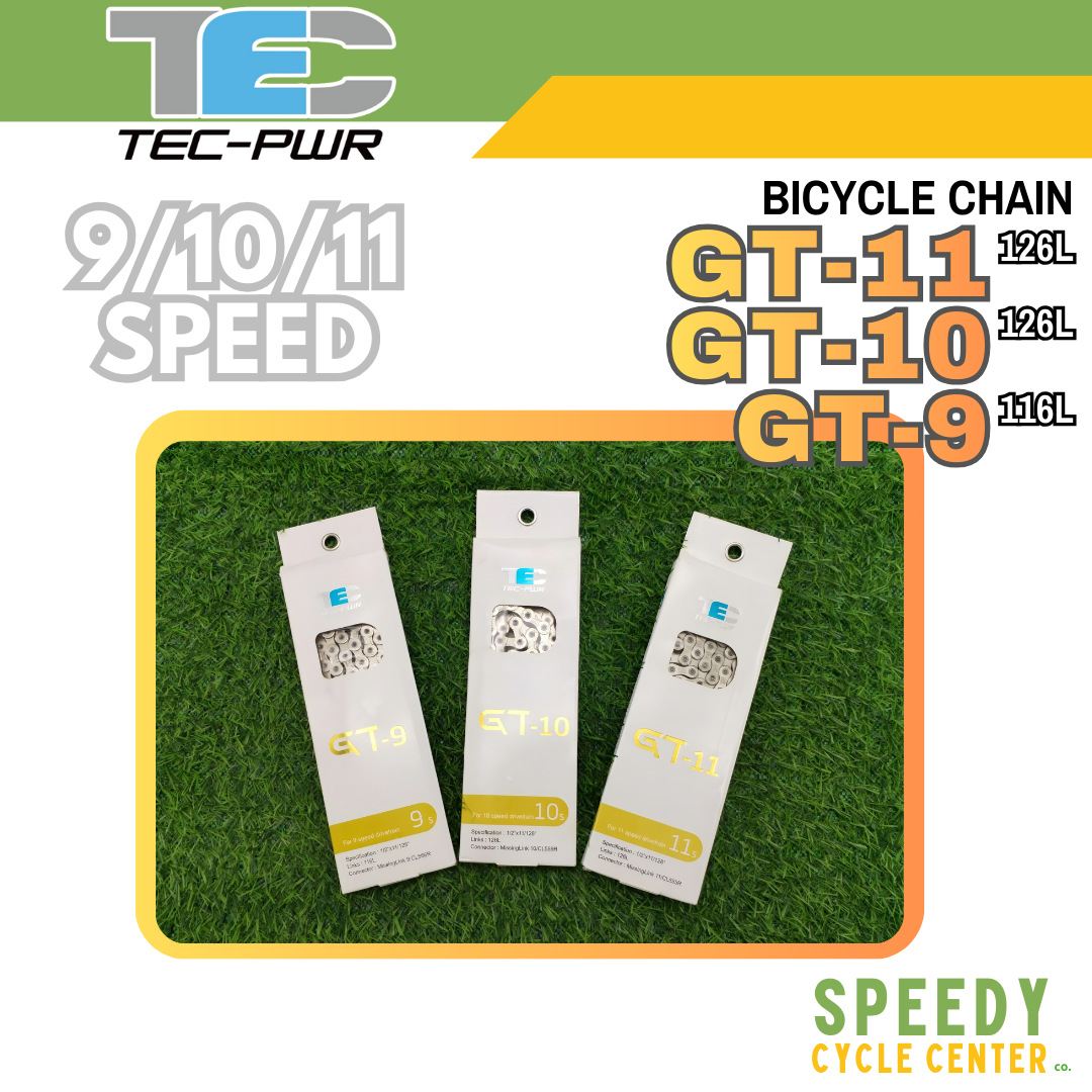 TEC-PWR GT Series GT-11 / GT-10 / GT-9 Bike Chain 11/10/9-Speed 116L/126L