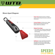 WTB Grips Clydesdale PadLoc Black Rubber-Red Accent+Black Clamp