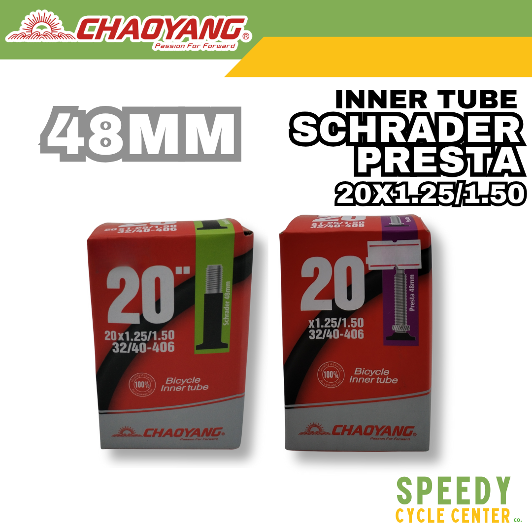CHAOYANG INNER TUBE 20 x 1.25 / 1.50 PRESTA / SCHRADER 48MM (FOLDING BIKE)
