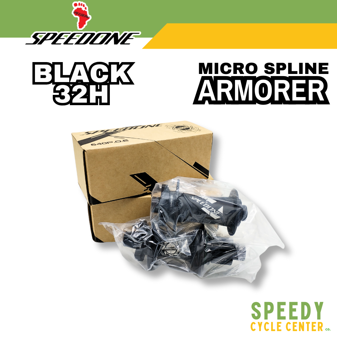 SPEEDONE MTB Hub Set Armorer Micro Spline Boost 8 Pawls 32H Black