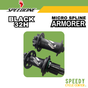 SPEEDONE MTB Hub Set Armorer Micro Spline Boost 8 Pawls 32H Black