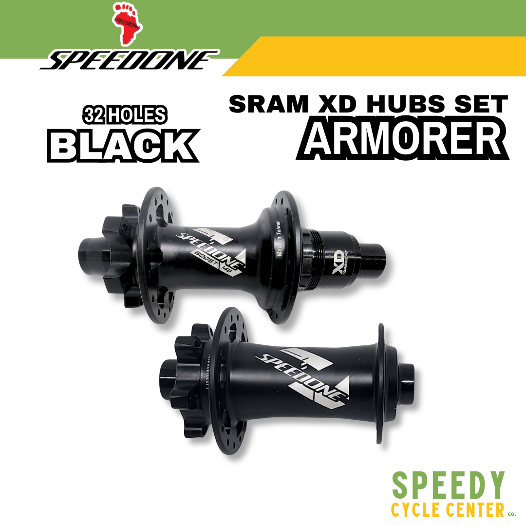 SPEEDONE MTB Hub Set Armorer SRAM XD Boost 8 Pawls 32H Black