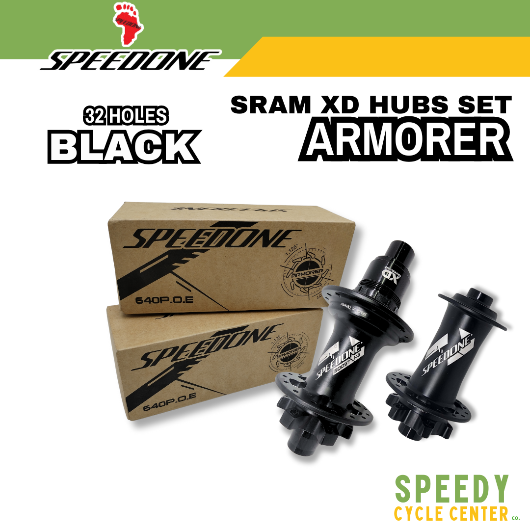 SPEEDONE MTB Hub Set Armorer SRAM XD Boost 8 Pawls 32H Black