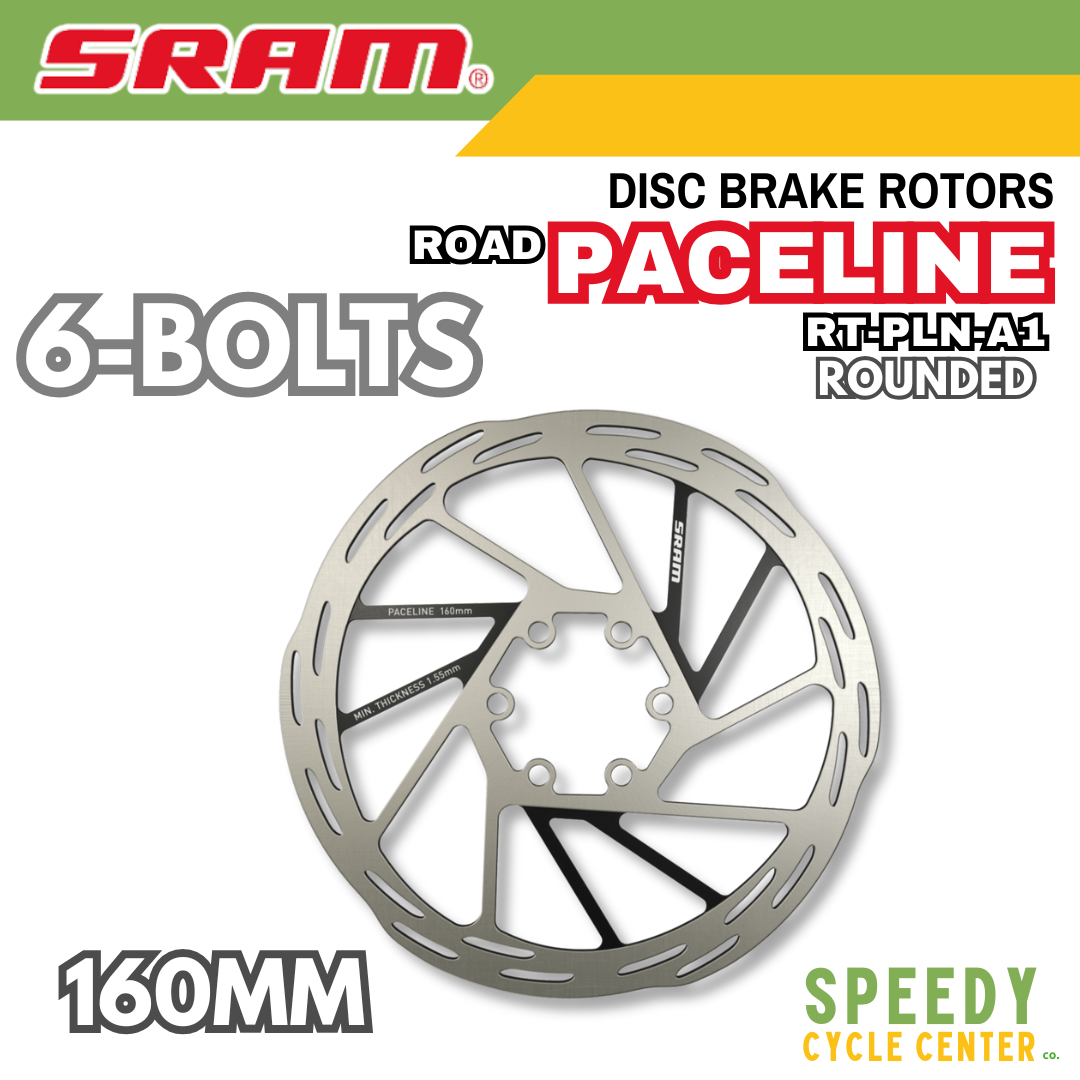 SRAM PACELINE Disc Brake Rotor 6-Bolts / Centerlock 140mm/160mm Rounded