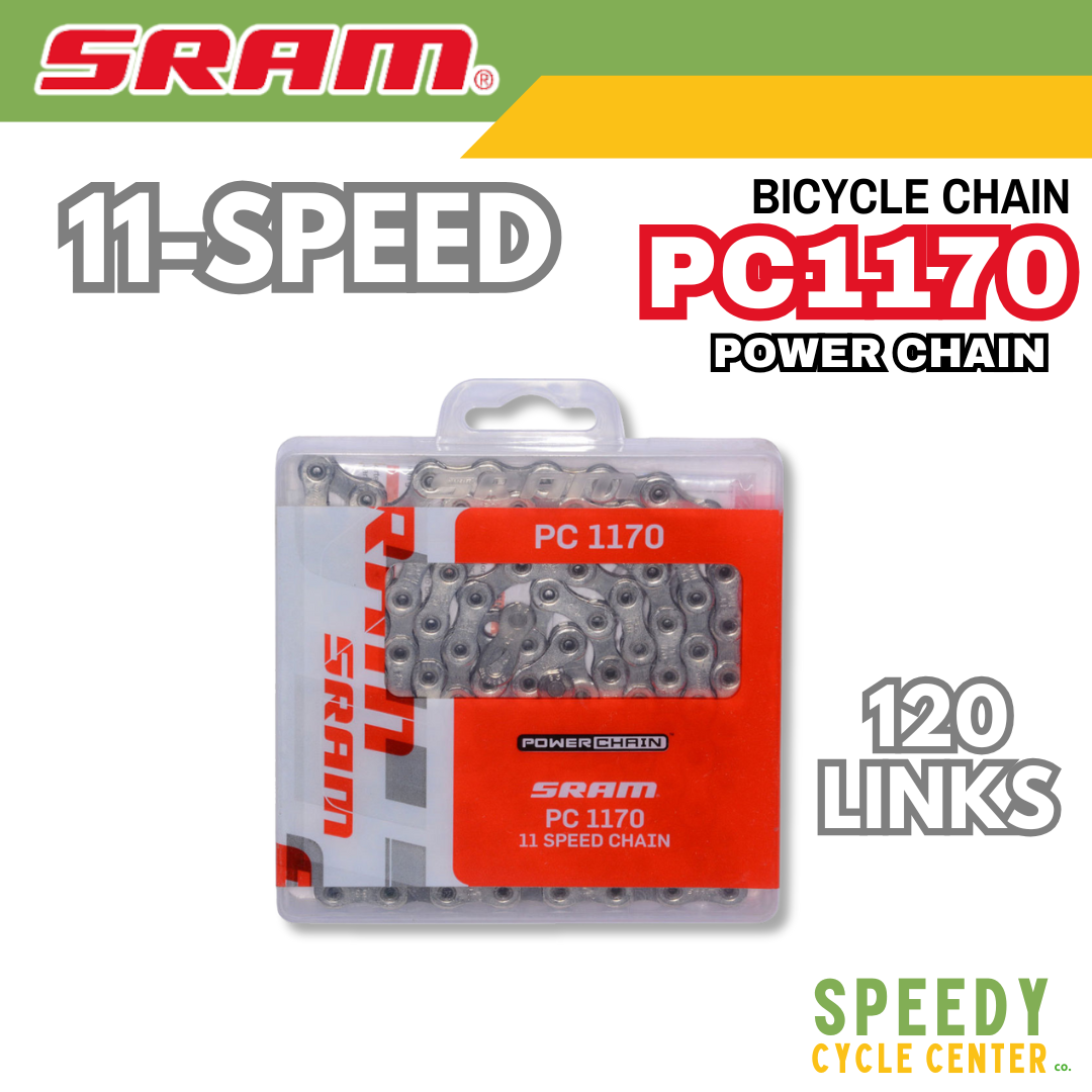 SRAM PC1170 PowerChain 11-Speed Road 120L Hollow Pin Bike Chain Silver