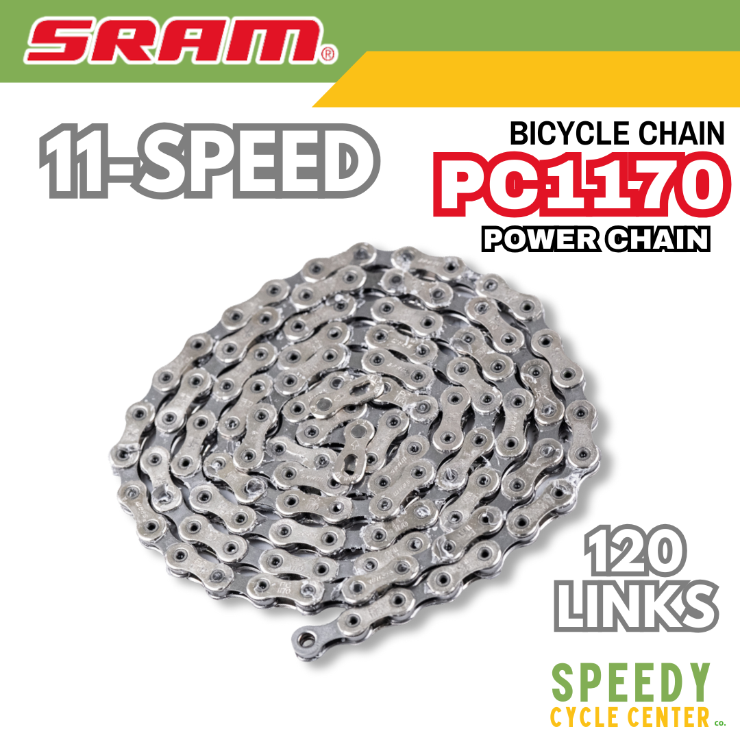 SRAM PC1170 PowerChain 11-Speed Road 120L Hollow Pin Bike Chain Silver