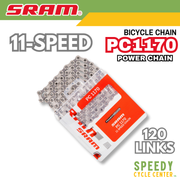 SRAM PC1170 PowerChain 11-Speed Road 120L Hollow Pin Bike Chain Silver