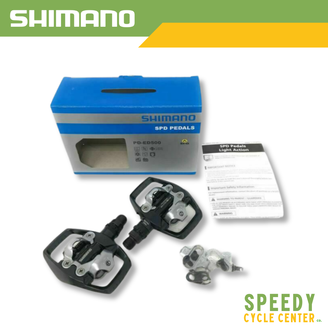 SHIMANO Pedal PD-ED500 SPD Dual Sided Flat w/ Cleats