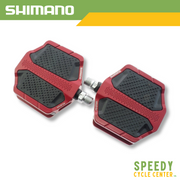 SHIMANO PD-EF205 Flat Pedals Red (Pair)