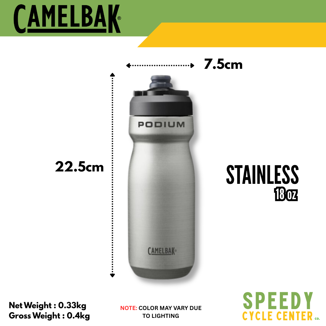 CAMELBAK CYCLING WATER BOTTLE PODIUM STEEL 18oz INSULATED STAINLESS STEEL
