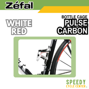 ZEFAL PULSE CARBON Bottle Cage Carbon Material (White/Red)