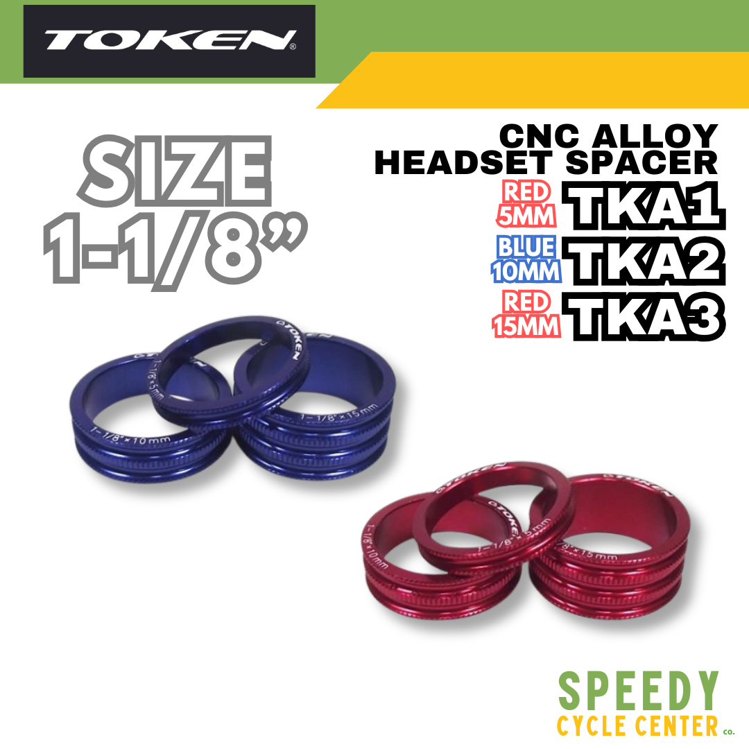 TOKEN PYRO CNC Alloy Headset Spacer TKA1 5mm / TKA2 10mm / TKA3 15mm (Per Piece)