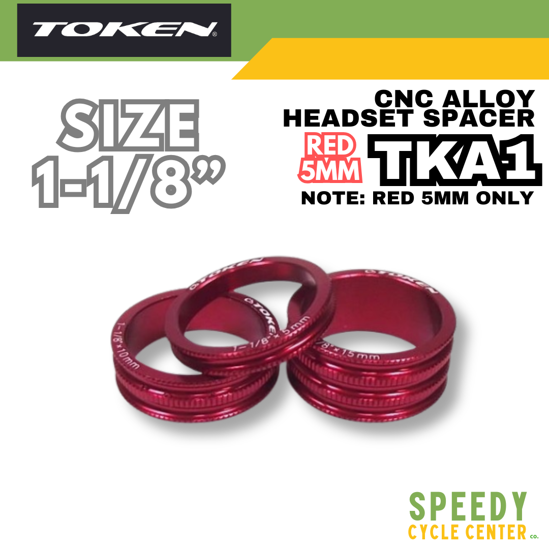 TOKEN PYRO CNC Alloy Headset Spacer TKA1 5mm / TKA2 10mm / TKA3 15mm (Per Piece)