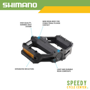 SHIMANO Pedal PD-EF102 Flat Pedals Black
