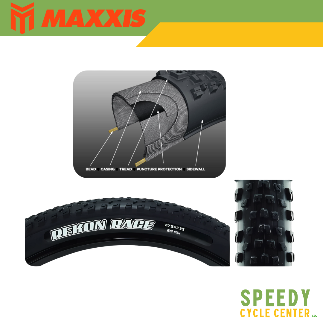 MAXXIS REKON RACE 27.5x2.25 / 29x2.25 BLACK Wired Tire MTB XC 65 PSI (1 PC)