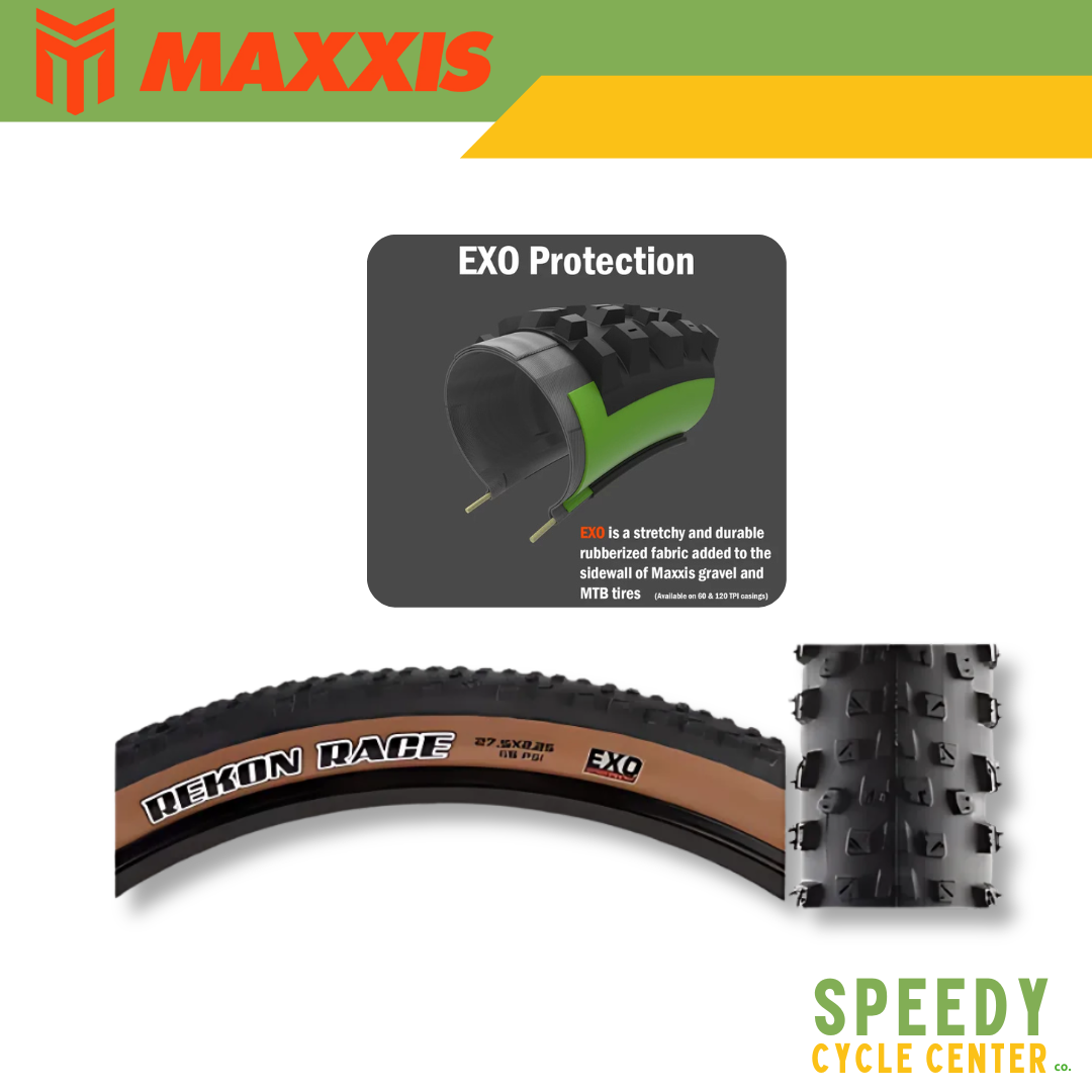 MAXXIS REKON RACE 27.5x2.25 / 29x2.25 Tan Wall Wired Tire EXO MTB XC 65 PSI (1PC)