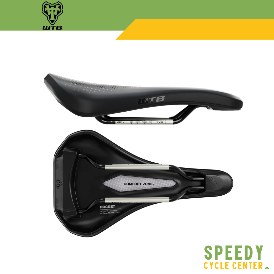 WTB Saddle ROCKET Steel Fusion Medium Width 100-130mm Thick Padding
