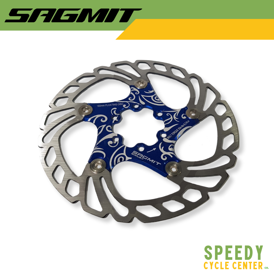 SAGMIT SIRIUS V IceTech Floating Disc Brake Rotor 180mm Blue