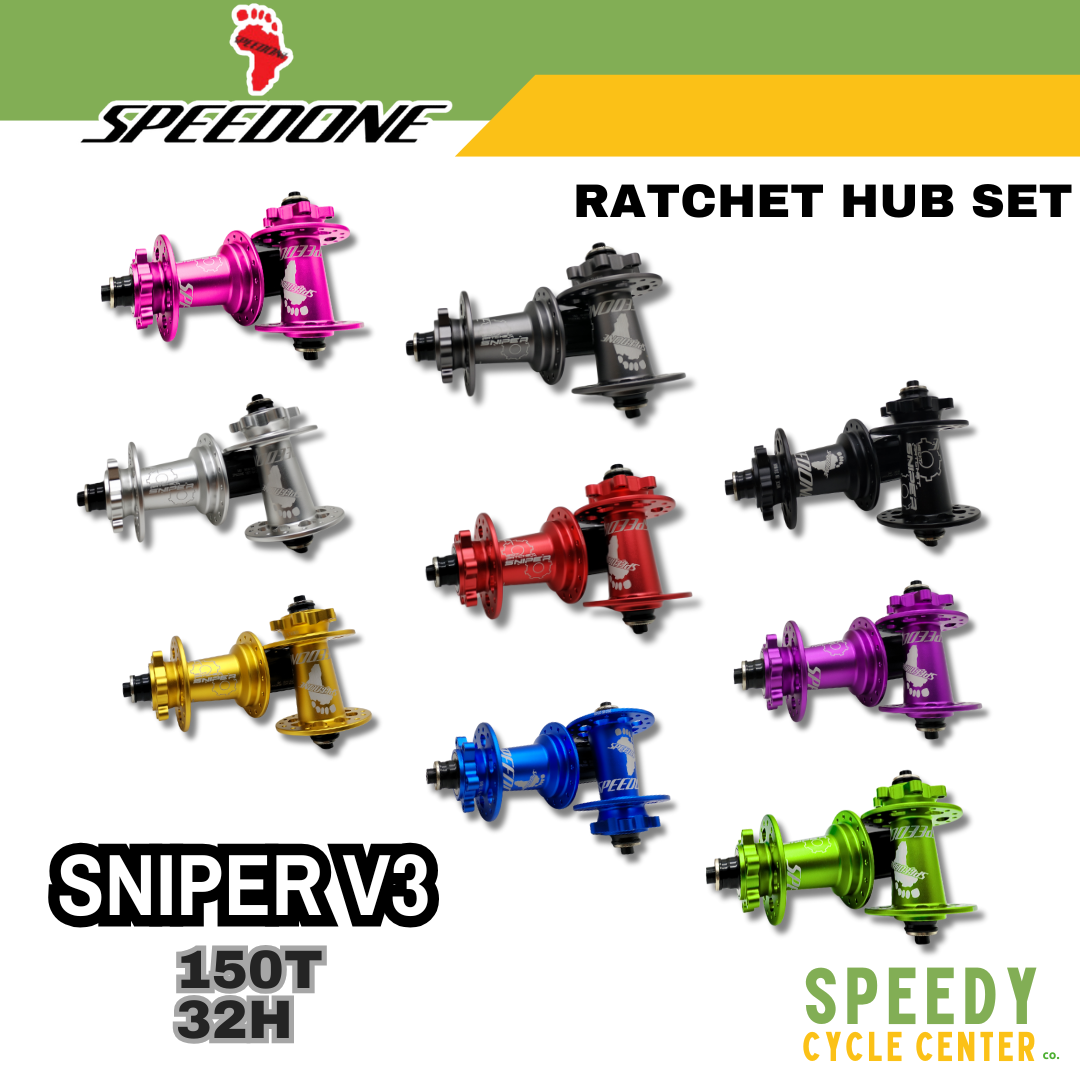 SPEEDONE SNIPER V3 RATCHET HUB SET 150T 32H MTB